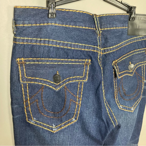 True Religion Ricky Super T Relaxed Straight dark contrast stitching size 38 - Picture 9 of 16